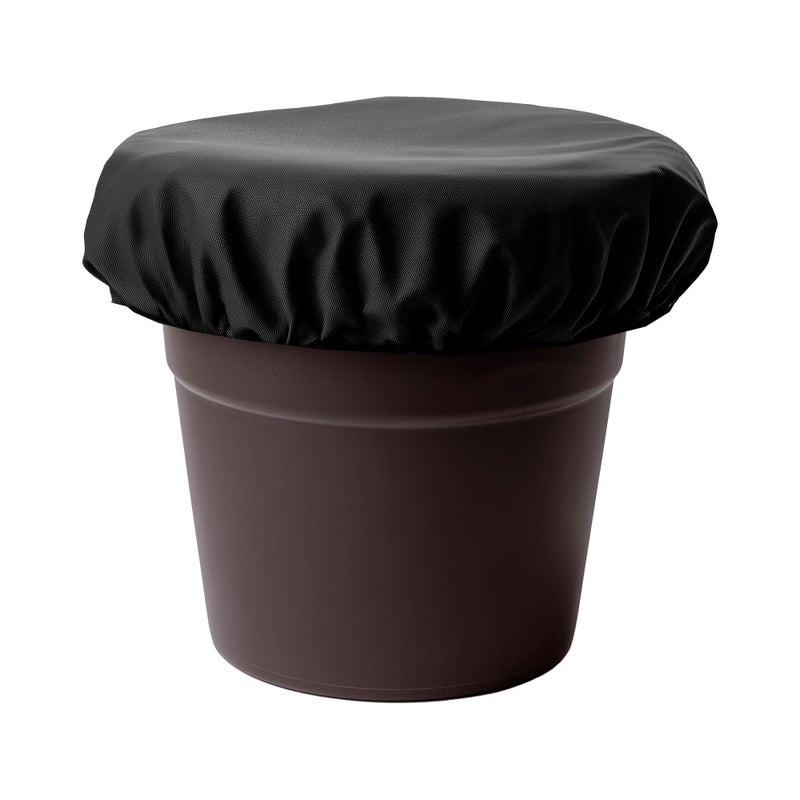BRINGERPET Horse Bucket Cover, Waterproof Feed Bucket Top 2-5 Gallon (Black) - 1 pc - Image 1