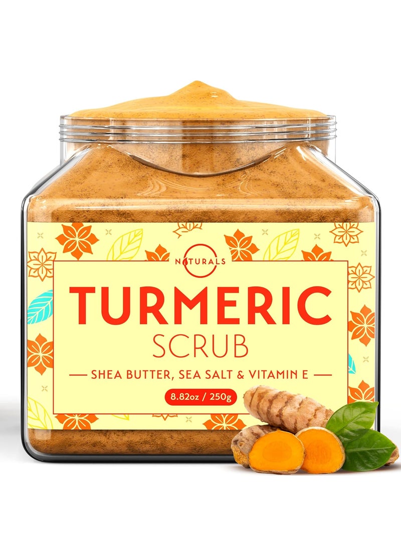 O Naturals - O Naturals Turmeric Body Scrub  Exfoliating Body Scrub for Smooth and Hydrated Skin with Natural Turmeric and Salt Gentle Face Scrub and Body Scrub Exfoliator 882 oz - Image 1
