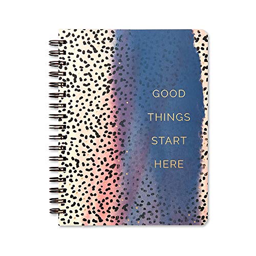 Compendium Spiral Notebook - Good Things Start Here — A Designer Spiral Notebook with 192 Lined Pages, College Ruled, 7.0”W x 9.25”H - Image 1