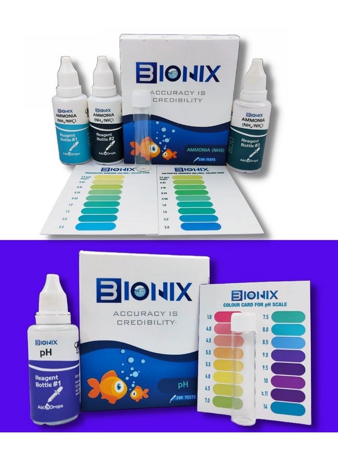 BIONIX PH and Ammonia Test Kit for Freshwater Combo (400 Test) - Image 1