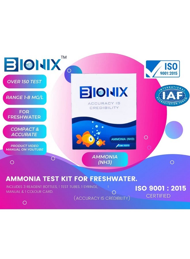 BIONIX PH and Ammonia Test Kit for Freshwater Combo (400 Test) - Image 2