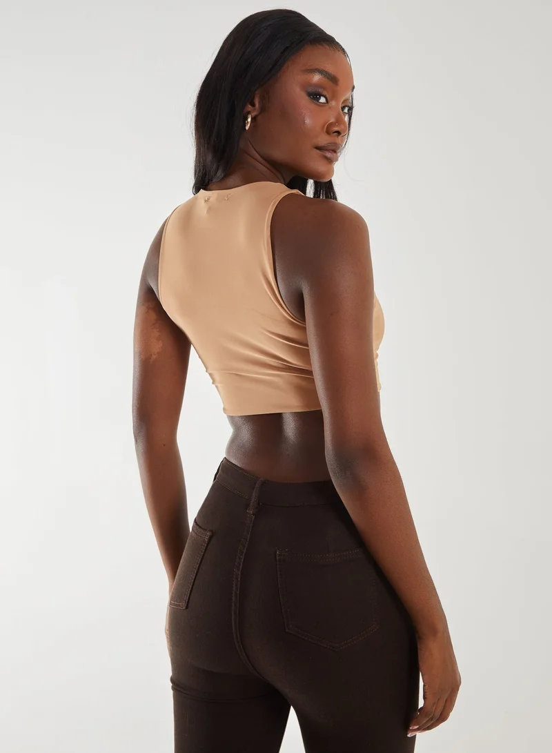 Pink Vanilla Letterbox Crop Top