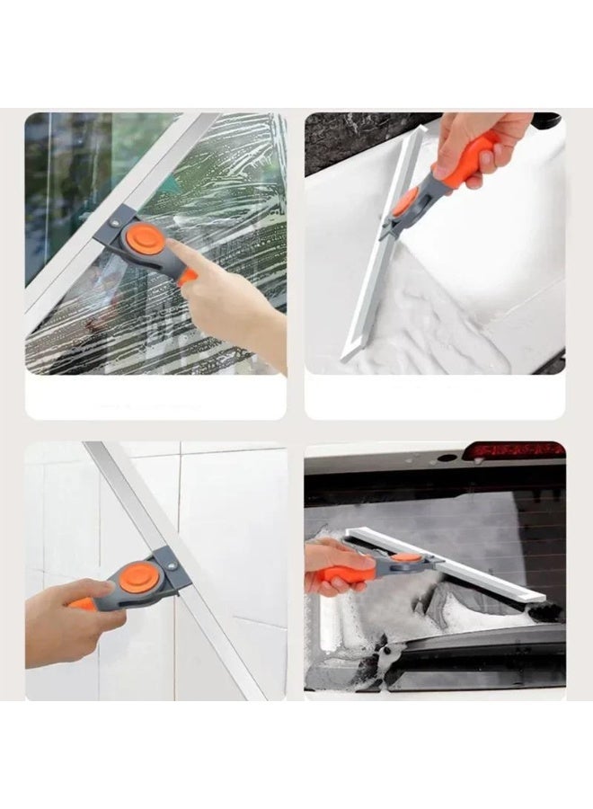 فالمر ممسحة سيليكون سحرية متعددة الاستخدام 2 في 1 لتنظيف الزجاج والأرضيات والحمامات – ممسحة تنظيف منزلية برأس سيليكون عريض 50 سم ومقبض ستانلس ستيل قابل للتعديل بطول 100 سم، ممسحة أرضية دوارة بزاوية 180 درجة لإزالة الماء والشعر والأوساخ بسهولة – أداة تنظيف احترافية للمنزل والمطبخ والحمام - Image 5