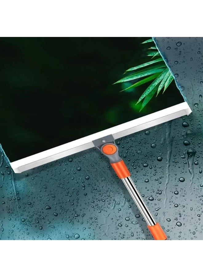 فالمر ممسحة سيليكون سحرية متعددة الاستخدام 2 في 1 لتنظيف الزجاج والأرضيات والحمامات – ممسحة تنظيف منزلية برأس سيليكون عريض 50 سم ومقبض ستانلس ستيل قابل للتعديل بطول 100 سم، ممسحة أرضية دوارة بزاوية 180 درجة لإزالة الماء والشعر والأوساخ بسهولة – أداة تنظيف احترافية للمنزل والمطبخ والحمام - Image 4