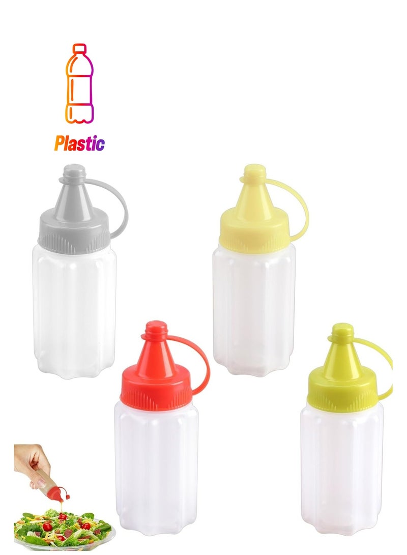 Oasisgalore Squeeze sauce containers, mini sauce containers, salad dressing squeezers, leak-proof design, refillable for use, can be used with screw caps  - Image 1