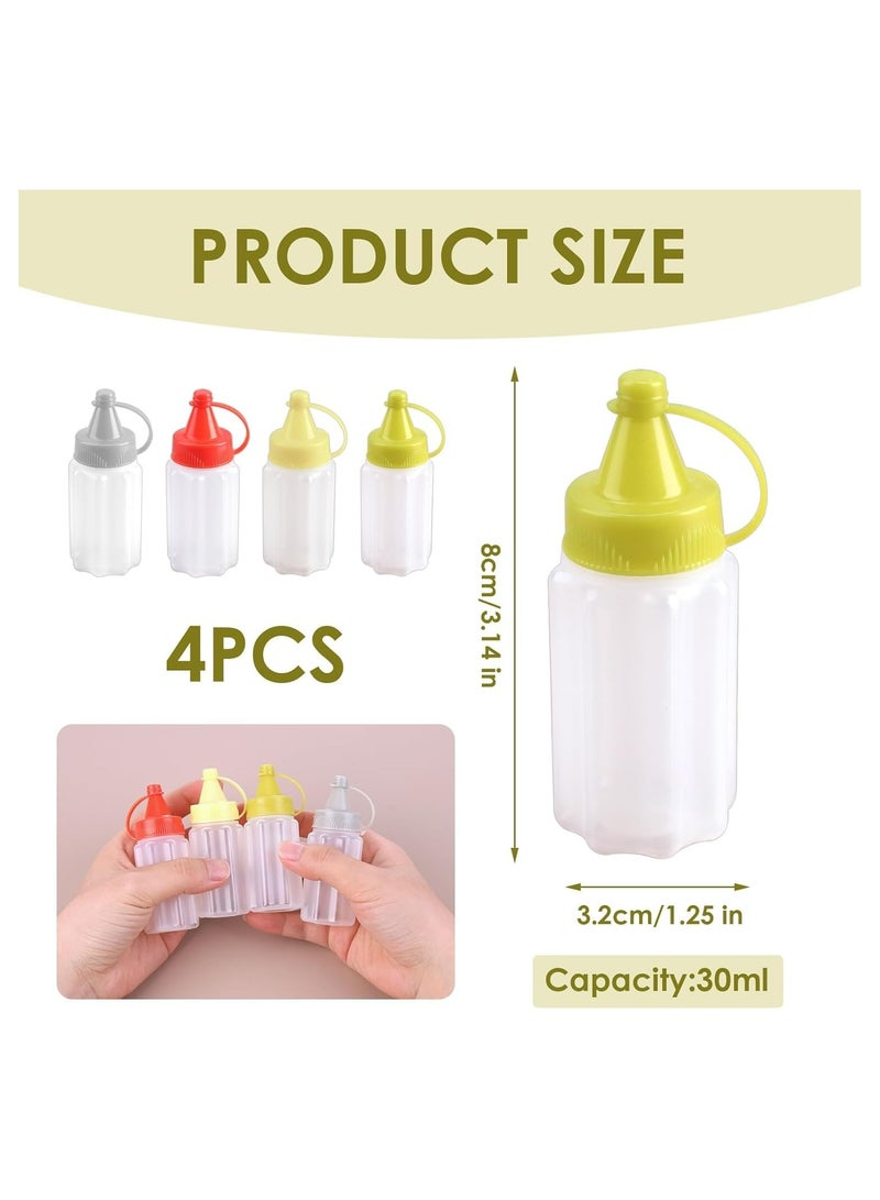 Oasisgalore Squeeze sauce containers, mini sauce containers, salad dressing squeezers, leak-proof design, refillable for use, can be used with screw caps  - Image 2