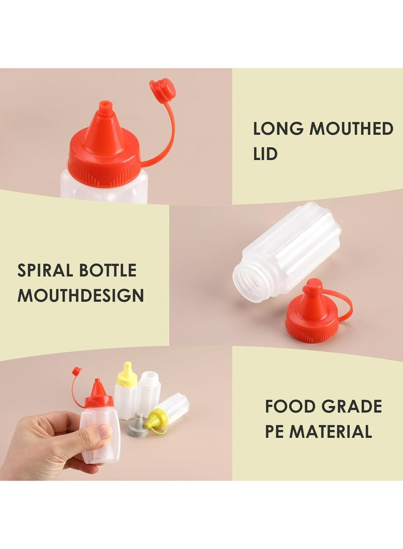 Oasisgalore Squeeze sauce containers, mini sauce containers, salad dressing squeezers, leak-proof design, refillable for use, can be used with screw caps  - Image 3