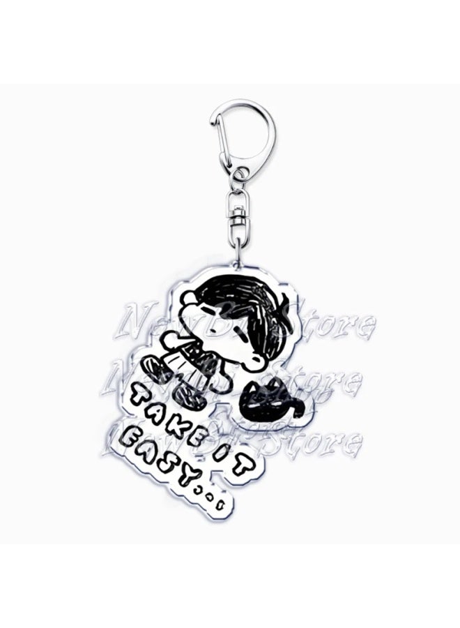Generic Hot Omori Game Keychain for Accessories Bag Basil Kel Hero Aubrey Omocat Sunny Key Chain Ring Keyring Jewelry Fans Friends Gifts-Color:27-Ships From:CHINA  - Image 4
