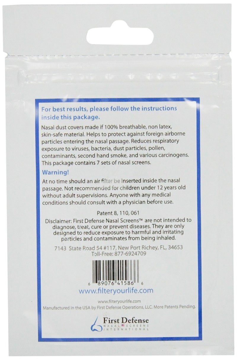 First Defense Nasal Screens, Large Size - 7-Sets Per Pack - Image 2