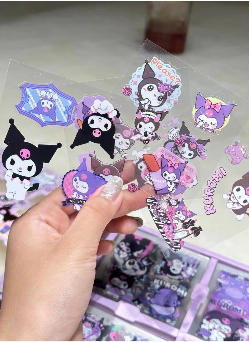 Sanrio Stickers Set, 100 Sheets Small Pieces PET Transparent Cartoon Character Animal Flower Decorative Scrapbook Sticker Decal for Diary, DIY Arts Crafts, Album, Planners, Calendars and Notebook  - Image 3
