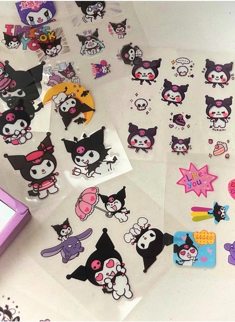 Sanrio Stickers Set, 100 Sheets Small Pieces PET Transparent Cartoon Character Animal Flower Decorative Scrapbook Sticker Decal for Diary, DIY Arts Crafts, Album, Planners, Calendars and Notebook  - Image 4