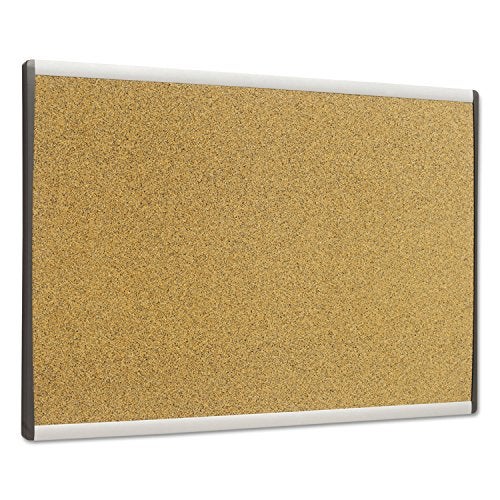 Quartet Bulletin Board, 24" x 14", Corkboard, Cubicle, Arc, Aluminum Frame (ARCB2414) - Image 2