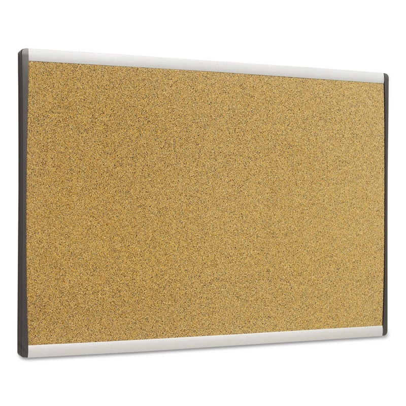 Quartet Bulletin Board, 24" x 14", Corkboard, Cubicle, Arc, Aluminum Frame (ARCB2414) - Image 5