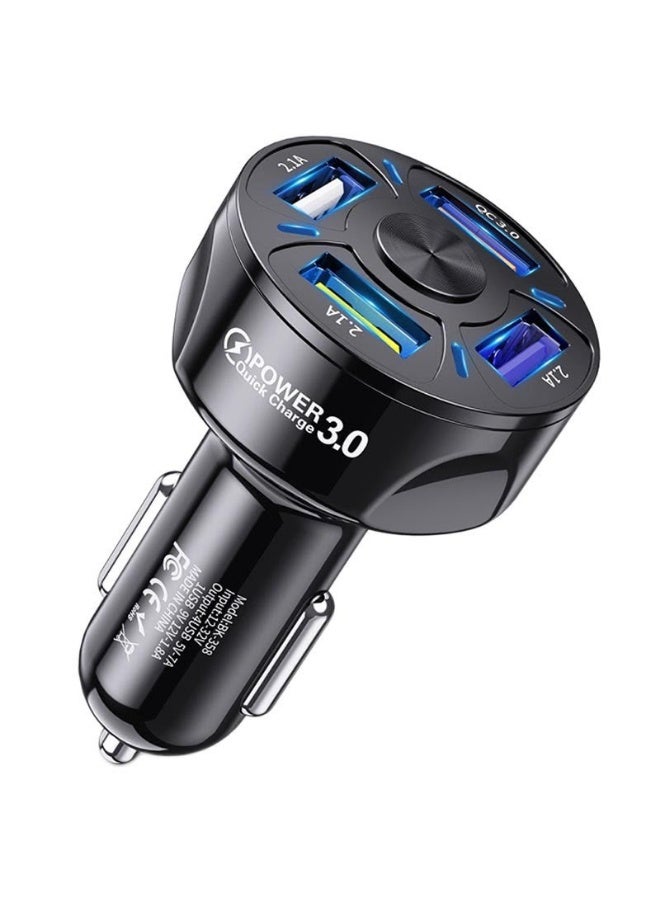 إبريت شاحن سيارة IBrit QuickCar 4 Pro بقوة 35 واط مع 4 منافذ USB وشحن سريع 3.0 - Image 2