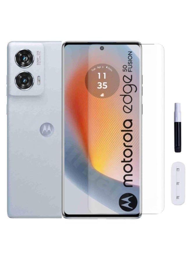 DUSALA Screen Protector for Edge 50 Fusion UV Tempered Glass, Film HD Screen Saver, 9H Hardness, Bubble-free Screen Replacement Protector Film - Image 1