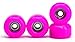 Teak Tuning CNC Polyurethane Fingerboard Bearing Wheels Pink Set of 4 Wheels Durable Material with a Hard Durometer - Image 3