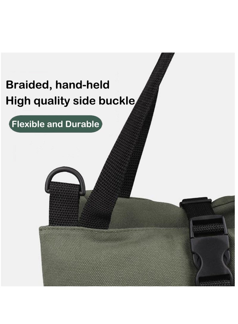 KASTWAVE Roll Up Tool Bag Multi-Purpose Canvas Tool Roll Canvas Roll Up Pouch with 5 Zipper Pockets Wrench Roll Pouch - Image 5