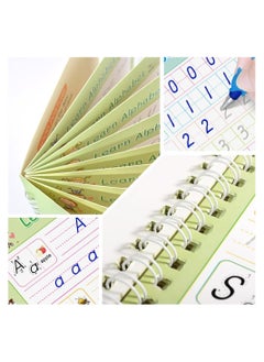 Y&D Magic Practice Copybook for Kids Reusable Handwriting Workbook Writing Book Preschools Auto Disappearing Ink Aid practice Grooves Template Design(5 Books with Pens)  - Image 5