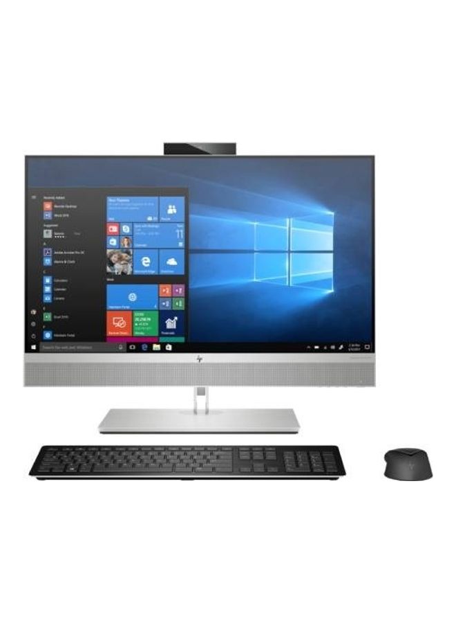 HP جهاز Elite One 800 G6 AIO مزود بشاشة لمس FHD مقاس 27 بوصة ومعالج كور i7 وذاكرة وصول عشوائي سعة 16 جيجابايت ومحرك أقراص SSD سعة 512 جيجابايت مزود بنظام تشغيل Windows وبطاقة رسومات Intel UHD باللغة الإنجليزية/العربية فضي الإنجليزية/العربية فضي - Image 1
