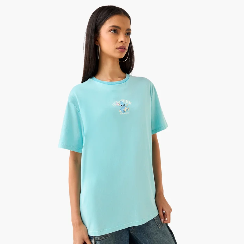 SP Characters Stitch Print Loose-Fit T-shirt