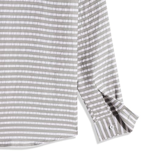 CAVIO Boys Cotton Full Sleeves Striped Pattern Casual Shirt & T-Shirt Grey - Image 5