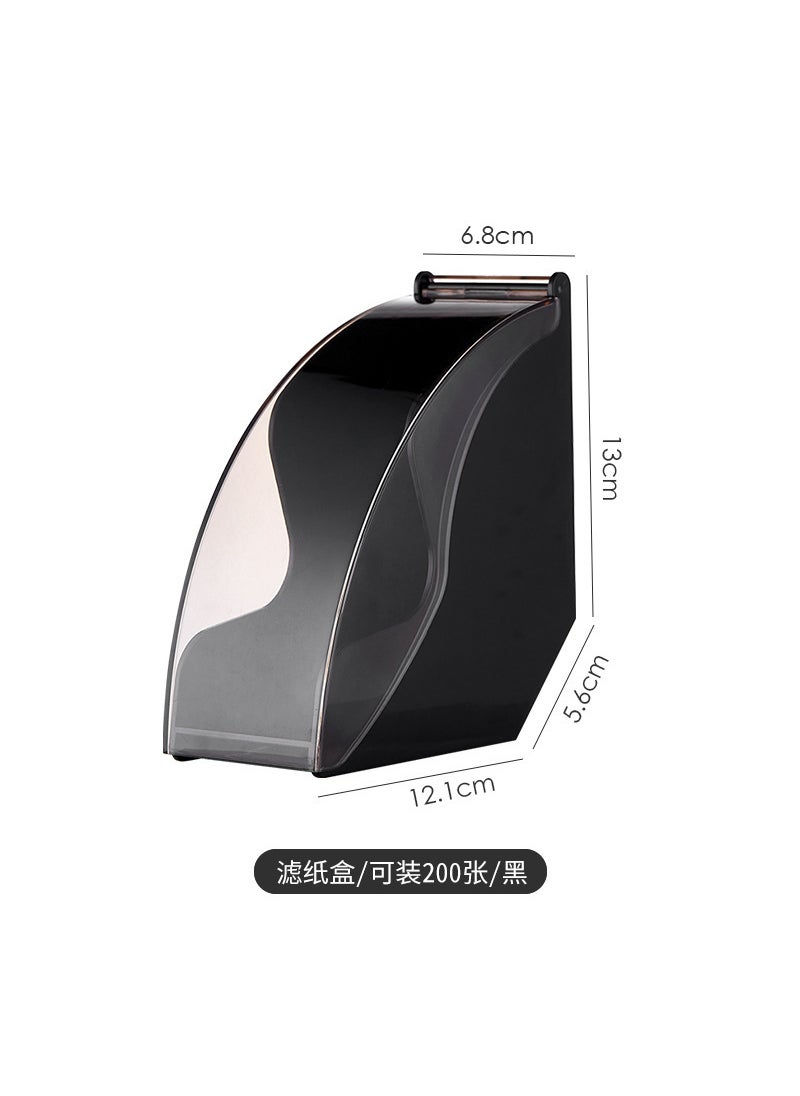 Generic - Dustproof Coffee Filter Paper Box V-Shaped Fan-Shaped Organizer for Coffee Bar Modern Minimalist Style Pure Color Storage Box Other colors contact customer service customization - Image 1