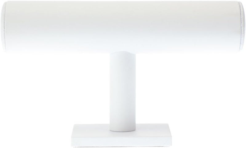 SE White Velvet Single Round TBar Bracelet Display  JD142SWR - Image 2