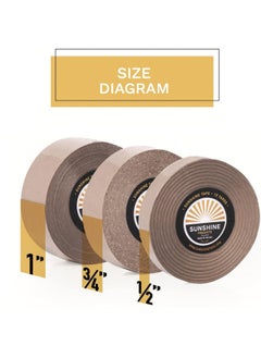 Sunshine Tape Lace Front Hold Wig Adhesive Tape Roll, Hair Replacement Toupee Tape (1" x 12 yds)  - Image 2