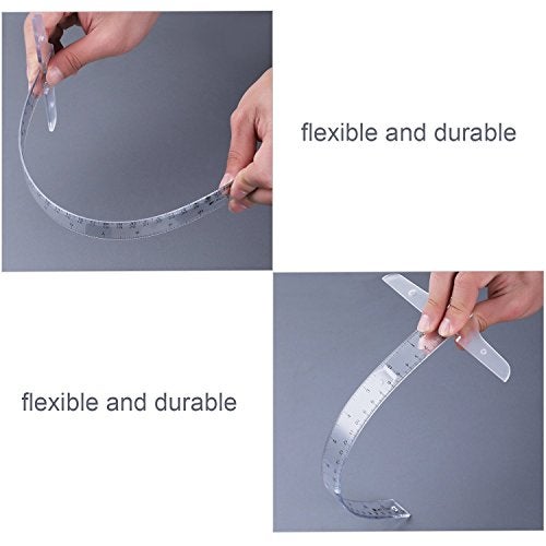 Pangda 12 Inch/ 30 cm T-Square Ruler Plastic Transparent T-Ruler for Drafting and General Layout Work (4) - Image 2