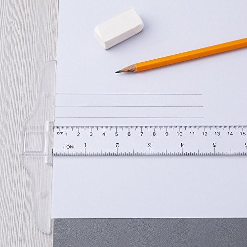 Pangda 12 Inch/ 30 cm T-Square Ruler Plastic Transparent T-Ruler for Drafting and General Layout Work (4) - Image 5