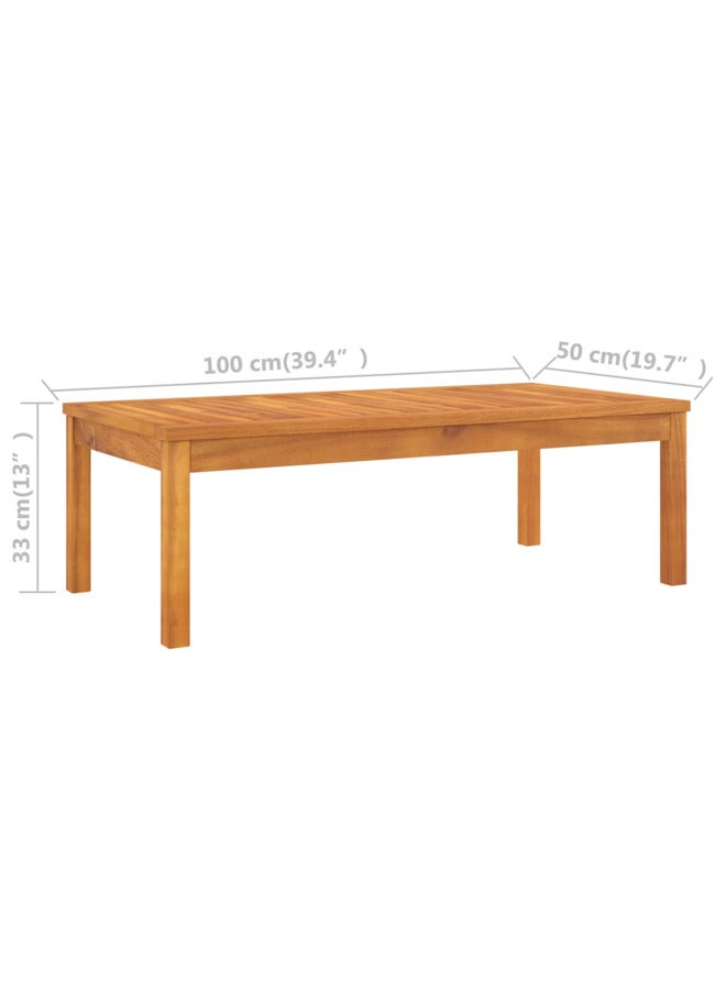 فيداكسل طاولة قهوة 100×50×33 سم خشب أكاسيا صلب 311833 - Image 5