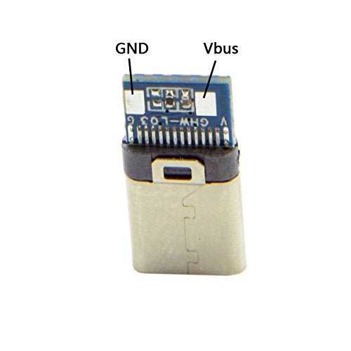 cablecc 5set DIY 24pin USB 3.1 Type C USB-C Male Plug Connector SMT Type with 3.5mm SR and Housing Cover White - Image 2