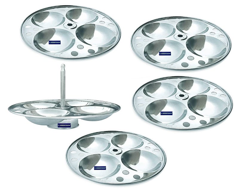 TENNYSON TENNYSON IDLI MAKER DELIGHT SPECIAL 5 PLATES 20 BIG IDLIES (THICK GAUGE EXTRA DEEP IDLY PLATES) - Image 4