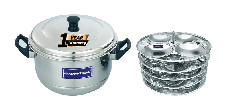 TENNYSON TENNYSON IDLI MAKER DELIGHT SPECIAL 5 PLATES 20 BIG IDLIES (THICK GAUGE EXTRA DEEP IDLY PLATES) - Image 2