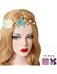 Bodermincer Mermaid Sea Star Hairbands, Hair Accessories Headband, Jellyfish Hairpin, Seashell Headband with Pink Starfish (Flower Starfish) - Image 5