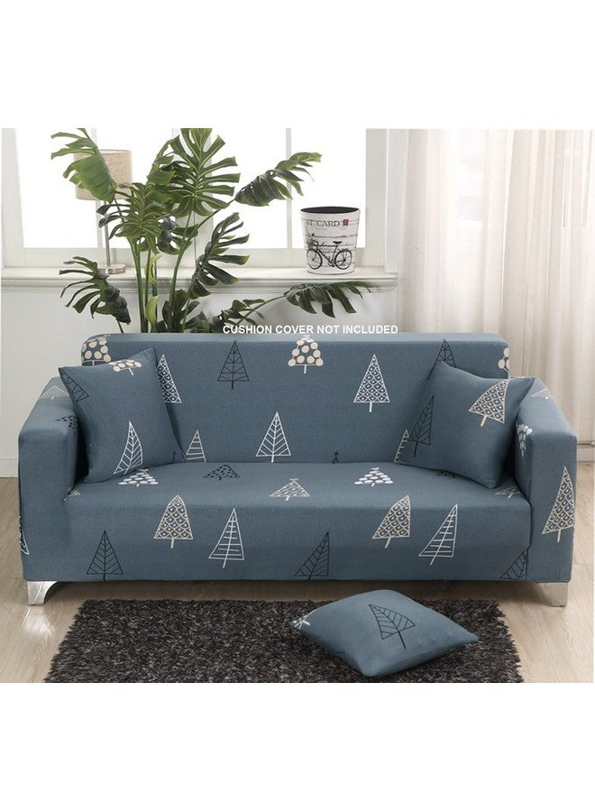 House of Quirk Universal Polyester & Polyester Big Elasticity Flexible Stretch Blend Sofa Cover (Double Seater, Pine Grey) - Image 1