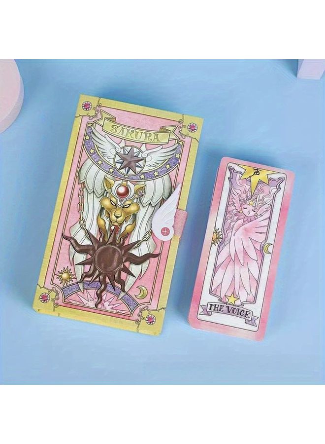 Deluxe Boxed Xiaoying Brand Magic Card Girl Cherry Blossom Transformation Set Anime Role Playing Tarot Deck - Image 1