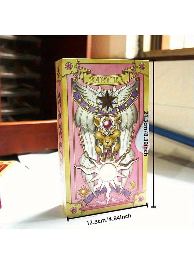 Deluxe Boxed Xiaoying Brand Magic Card Girl Cherry Blossom Transformation Set Anime Role Playing Tarot Deck - Image 4