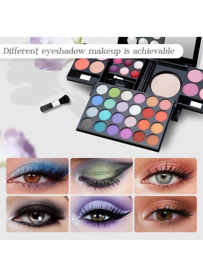COLOR NYMPH All In One Makeup Palette Set Kit,Portable Travel Makeup Kit For Girls With 24-Colors Eyeshadows Facial Blusher Lip Gloss Pressed Powder Mascara Brushes Mirror - Image 4