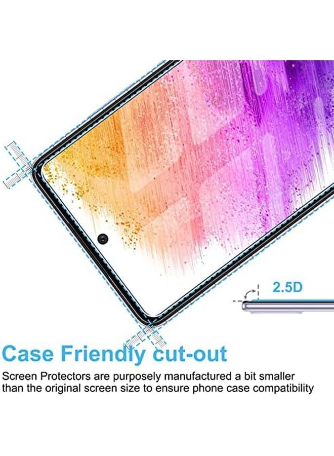 erorex 2 Pack 9H Tempered Glass Screen Protector For Samsung Galaxy A73 5G Case Friendly Fingerprint Unlock Anti Scratch Ultra Clear  - Image 5
