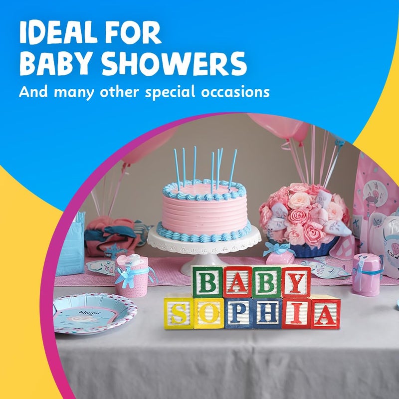 Skoolzy 30 PCS Baby Blocks - Small Wooden ABC Blocks for Toddlers 2-5 - Alphabet Learning & Building Toys - Image 4