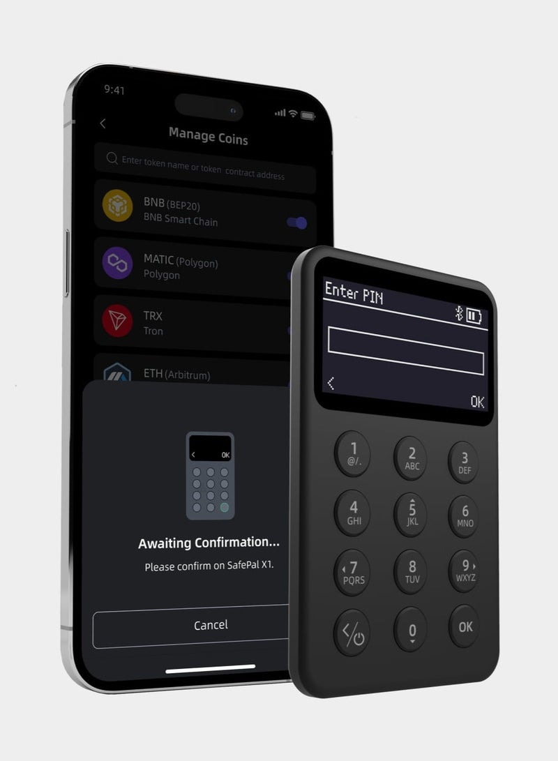 SafePal X1 Cryptocurrency Hardware Wallet + CryptoKIT Premium Bundle | Official UAE Reseller, Open-Source, EAL6+ Secure Element, Bluetooth 5.0, 1.8" Display, for iOS/Android - Image 4