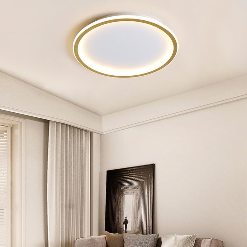 Modern Round Ceiling Light LED Flush Mount Ceiling Lamp Fixture Circle Close to Ceiling Lights 3 Color Mode Chaners for Bedroom Kitchen Dining Living Room Room Restaurant (d 40cm) - Image 5