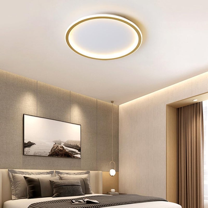 Modern Round Ceiling Light LED Flush Mount Ceiling Lamp Fixture Circle Close to Ceiling Lights 3 Color Mode Chaners for Bedroom Kitchen Dining Living Room Room Restaurant (d 40cm) - Image 2