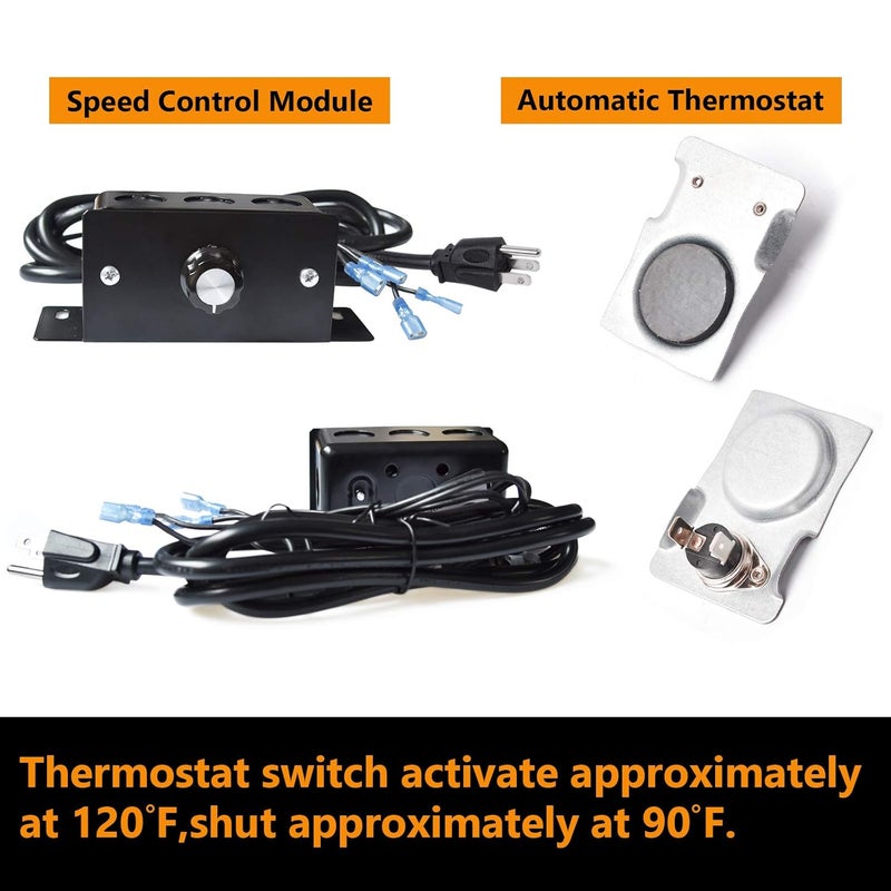 Criditpid FBK-250 Fireplace Blower Kit for Lennox, Superior, Astria, Rotom HB-RB250, 80L86 FBK250 Fireplace Blower Fan Kit for Superior DRT2035 BCI-42 BC-36 DR-500CMN, Lennox MPD3530CNM LMDV3530CNM. - Image 4