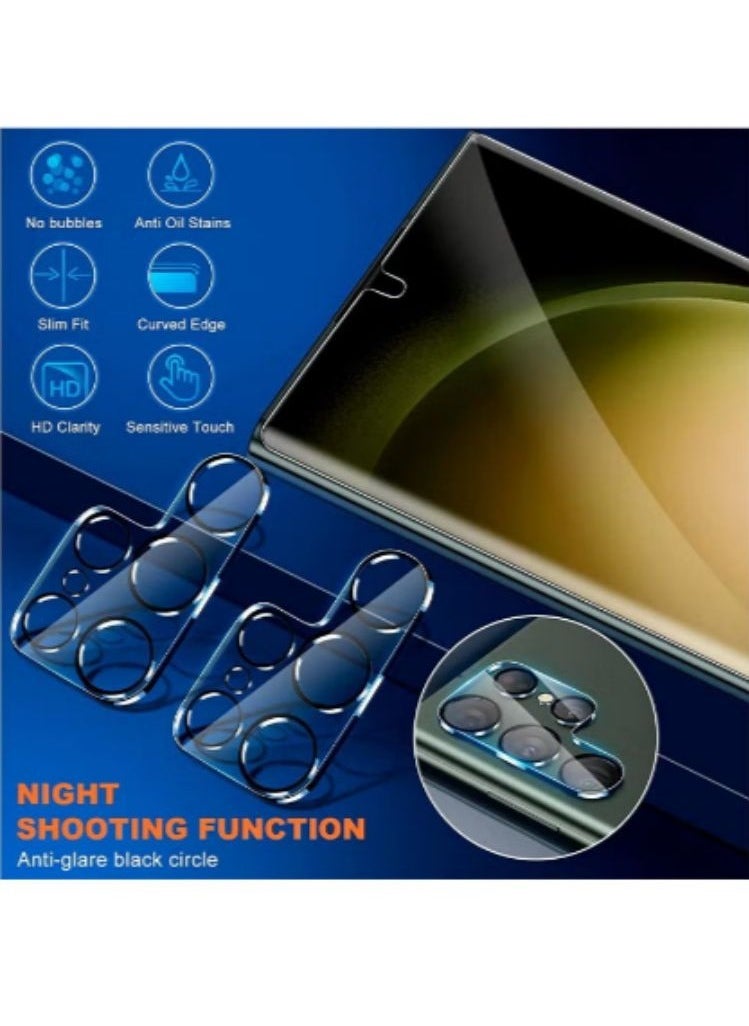 Generic - Premium Tempered Glass Camera Lens Protector For Samsung Galaxy S24 Ultra 5G Clear - Image 1