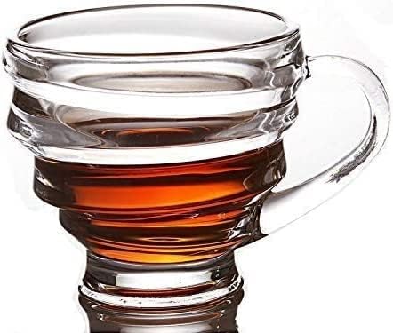 BLISS START Honey Tea and Coffee Cup for MultiPurpose use Milk Green Tea Spiral Glass Honey Tea and Coffee Cup for Multipuprose use Milk Green Tea 210ml Set of 6 - Image 5