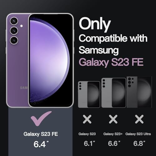MAGICHUB Luxury Paper Thin Case Cover for Samsung Galaxy S23 FE 5G | Matte Finish | Only Compatible with Wireless Magnetic Accessories | Compatible with magsafe | (Black) - Image 2