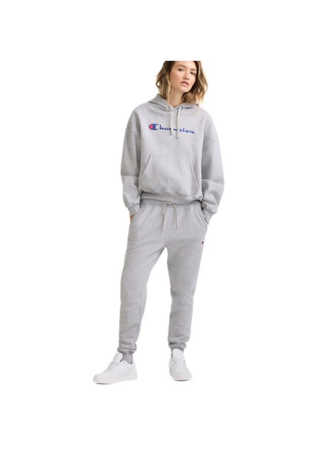 Champion Women's Powerblend Relaxed Hoodie, Screen Print Script, Oxford Gray-Y08113, Medium - Image 4