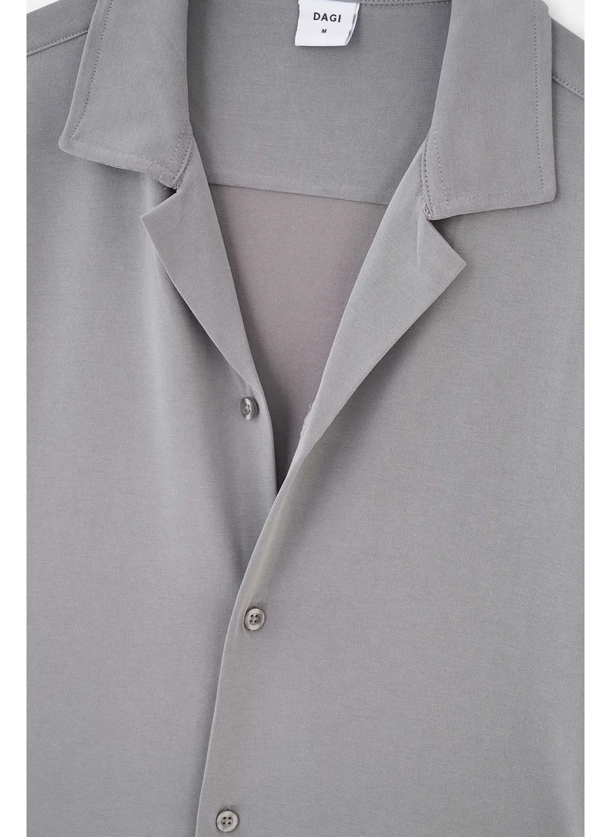 داجي Gray Cupra Short Sleeve Shirt